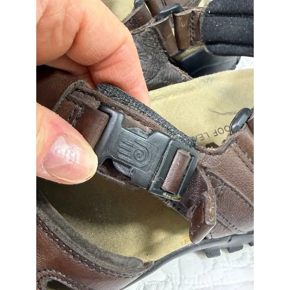 Teva Men's 11 Brown Fisherman Waterproof Leather Hiking Sandals Outdoor Trail
